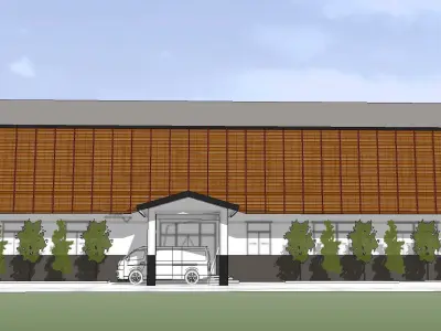 Renovation Facade on old building 3D model