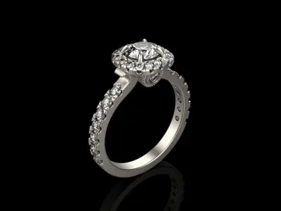 engagement ring model 825 3D print model