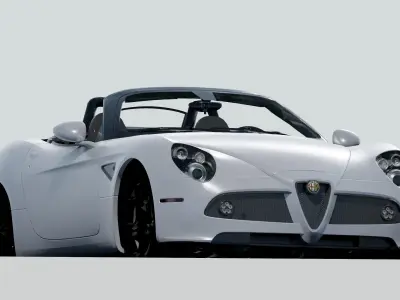 Alfa Romeo 8C Spider- Photorealistic Low-poly 3D model