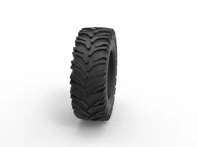 Tractor tire Scale 1 to 25 3D print model