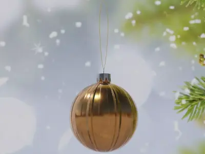 A ball toy for a Christmas tree Free 3D model