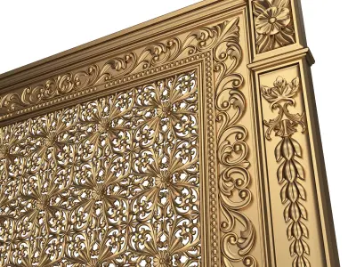 Radiator Cover Decorative Screening Grille Panel 013 Low-poly 3D model