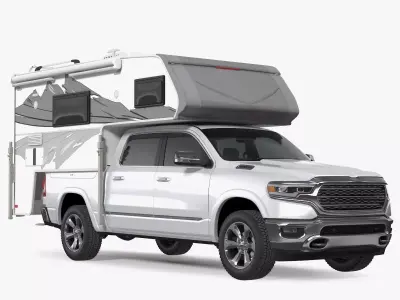 Pickup Truck Camper 3D model