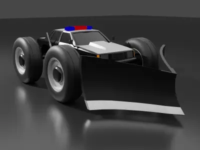 Poli Car Destroyer Free low-poly 3D model