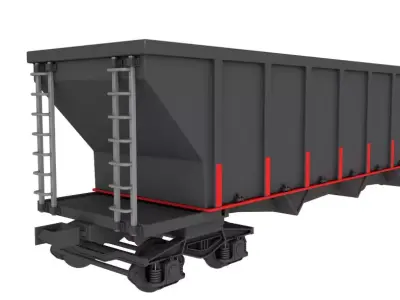 Railroad Box Car 3D model