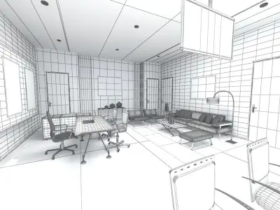 Large business office 3D model