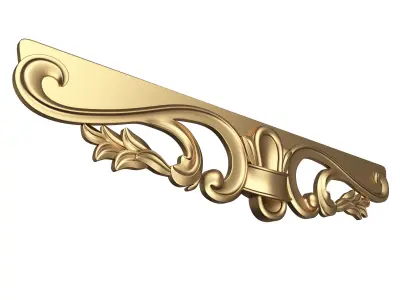 Carved Decor Furniture 01 Low-poly 3D model