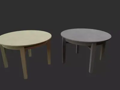 Coffee table Low-poly 3D model 6
