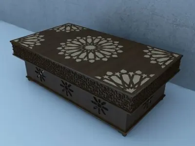 Traditional Moroccan Table 3D model