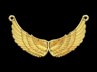 Angel wing pendant  model 300 3D print model