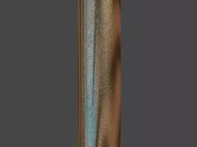 Walnut Column Free low-poly 3D model