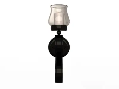 Wallmounted Iron Candle Holder 01 Low-poly 3D model
