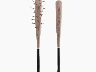 Baseball Bats 2 PCS Low-poly 3D model