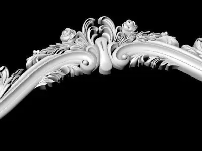 Central decor ornament for furniture 3D model 955