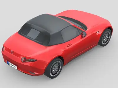 Mazda MX5 2014 Low-poly 3D model