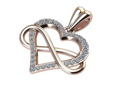 Pendant Infinity Love 3D print model