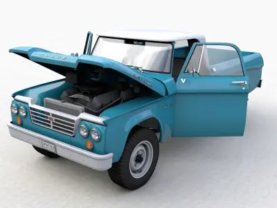 Dodge Power Wagon Single Cab 1964 3D model