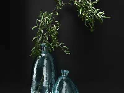 a bouquet of olive 3D model