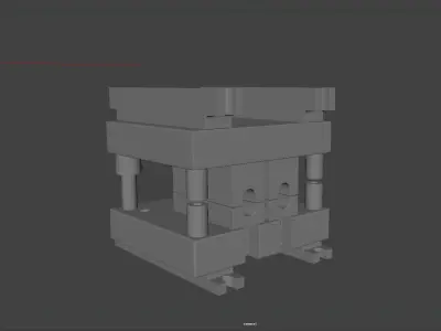 Industrial Die Low-poly 3D model