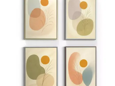 Picture with frame N-009 3D model