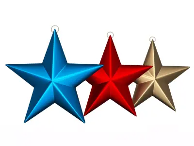 Star Ornament Low-poly 3D model