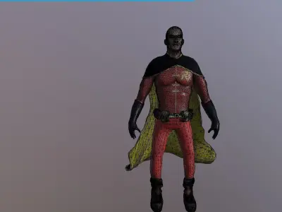 Tim Drake Robin Free low-poly 3D model