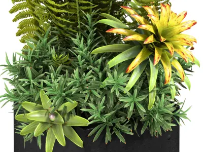 Flower arrangement in a modern pot 3D model