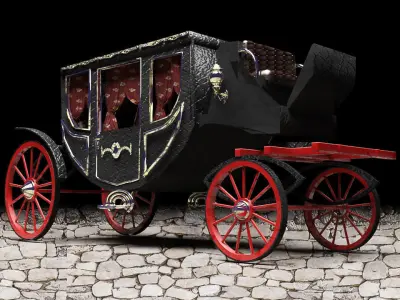 Luxury Horse Carriage 3D model