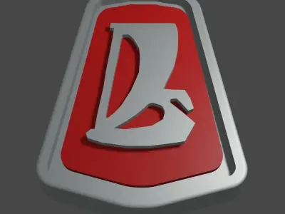 old Lada logo low-poly Low-poly 3D model
