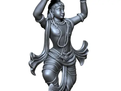  Traditional Indian Male Dancer  3D print model