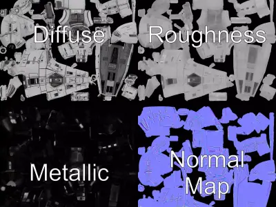 Galactic Starfighter model pack Low-poly 3D model