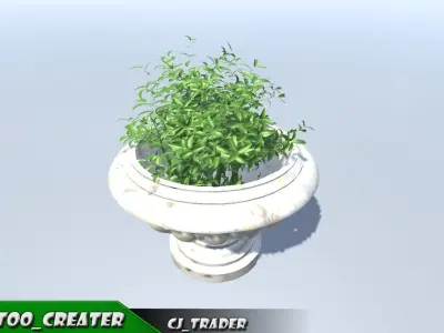 Decorative Hall Plant 3D Model   3D model