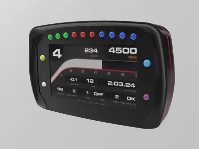 Racing EFI Dash Display for Scale autos and dioramas 3D print model