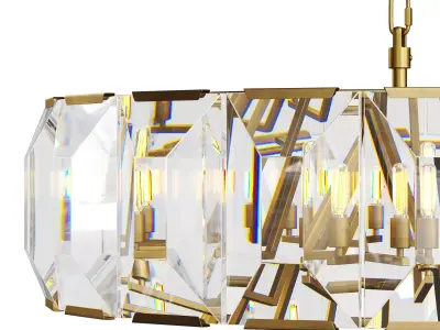 Harlow Crystal Round Chandelier 43 3D model