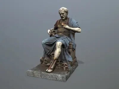 Man Statue 1 Low-poly 3D model