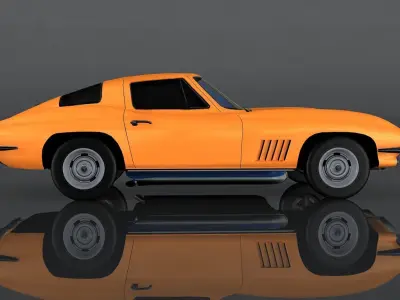 Chevrolet Corvette Stingray Low-poly 3D model