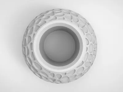 organic graphics pattern vase 3D print model