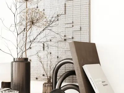 Bronze set vases and other objects 3D model