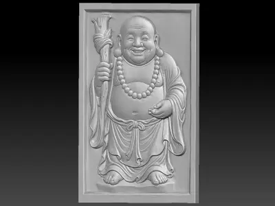 1 Buddha Maitreya CNC Relief Model 3D print model