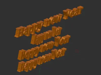 HAPPY NEW YEAR  3D print model