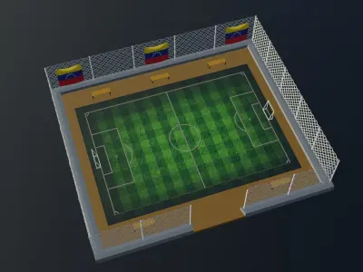 Soccer Stadium - Venezuela Low-poly 3D model