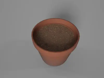 Plant Pot Low-poly 3D model