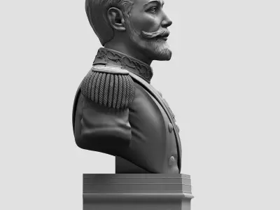 Imperator bust of soldier 3D print model