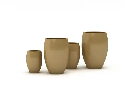 3D bohemian vases Low-poly 3D model