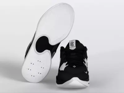 Nike Kyrie 5 Low TB Black White DO9617 002 Low-poly 3D model