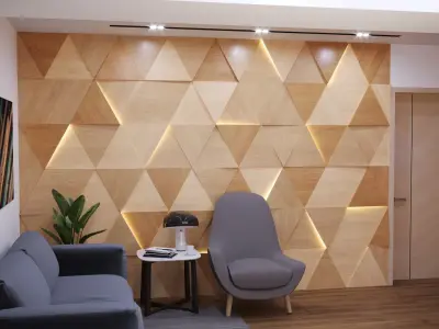 Wall Panel Wood 3D model