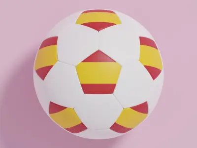 Flag Soccer Ball Collection 2 3D model