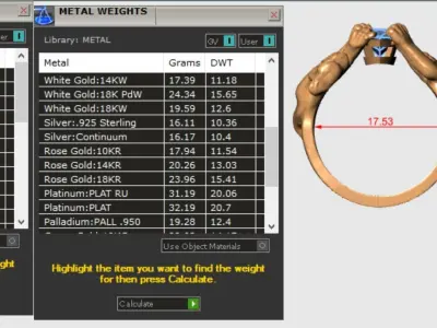 Rings with Lion and tigers 3D print model