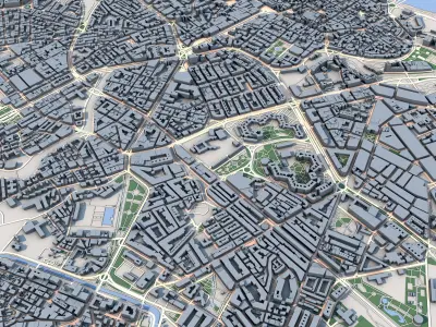 Zaragoza City Spain 3D model