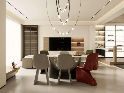 Modern Luxury Villa 3D Model and CAD Drawings Bundle Content 3D model